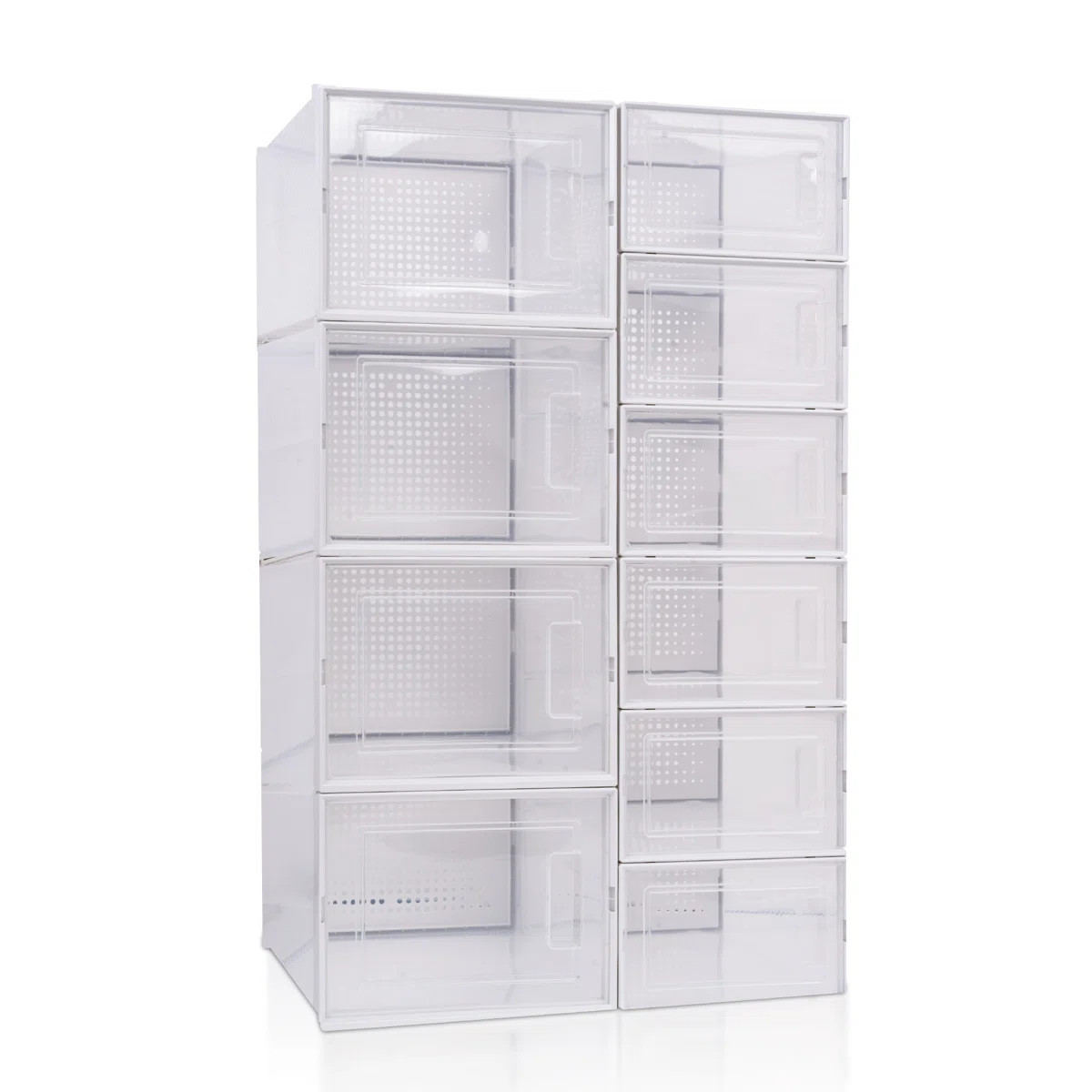 10 Pair Stackable Shoe Storage Box | Wayfair North America