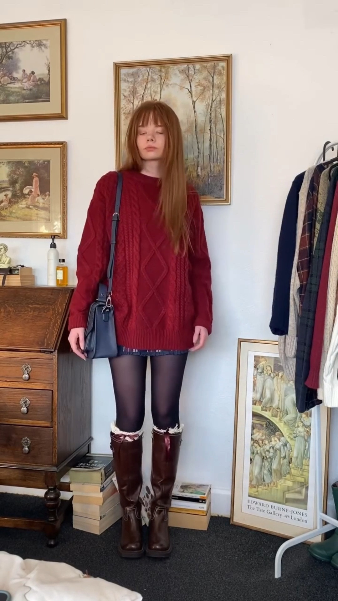 
sweater is from aelfric eden, bag is from islander uk