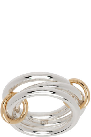 Silver & Gold Taurus Core SY Ring | SSENSE