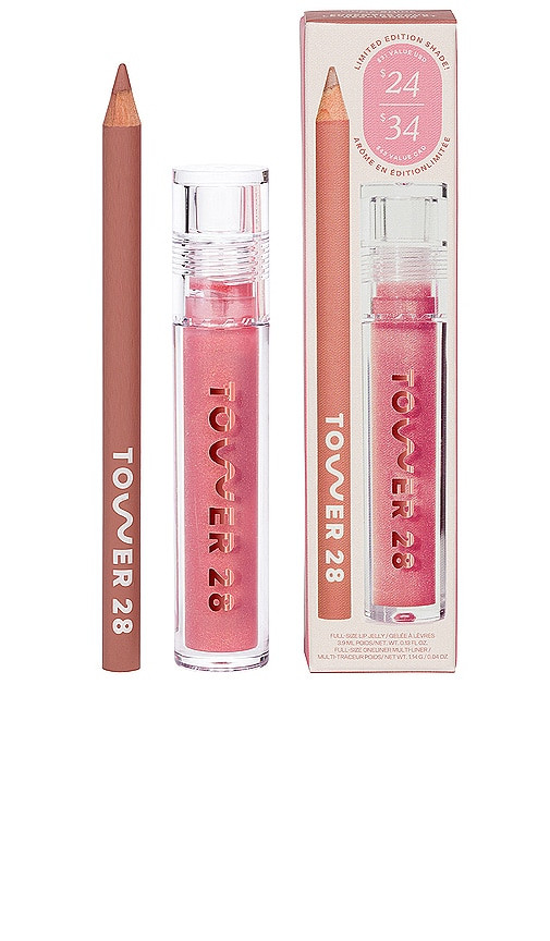 Tower 28 Line & Shine Lip Kit in Pink,Brown. | Revolve Clothing (Global)