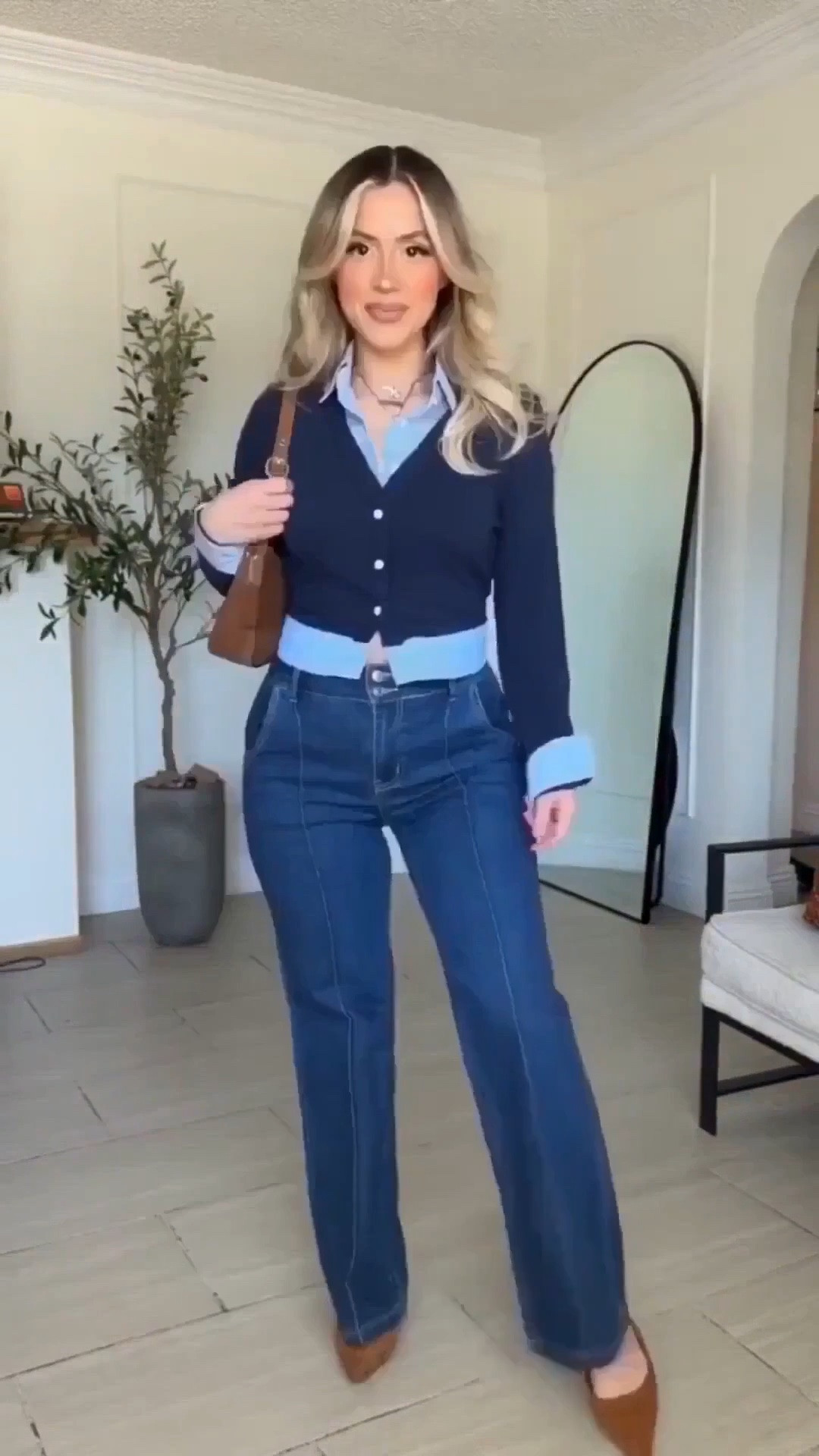 Loving these recent fave JEANS from Amazon 💙☺️ I'm 5'2

✔️Look 1: dark wash jeans with navy top > wearing size 4 in jeans color BLUE | small in top 
✔️Look 2 | medium wash jeans with leopard > wearing size 27 in color DANCE AROUND + small in leopard button up 
✔️Look 3 | baggy jeans with black top > size 29 in 94 baggy jeans | small in top 
✔️Look 4 | cuffed jeanssize 4 jeans in color BLUE

#LTKgrwm #LTKootd #LTKU