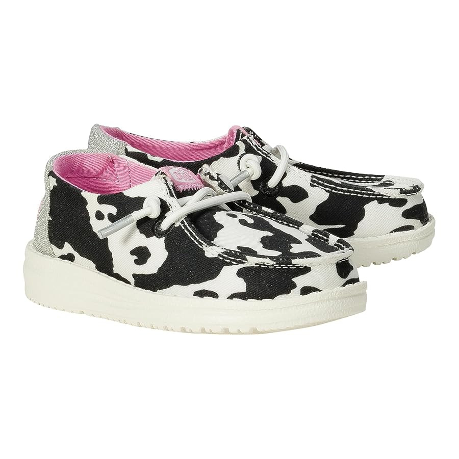 Hey Dude Kids Wendy Cowgirl Sparkle Loafers for Toddler Girls, Cow Print | Amazon (US)