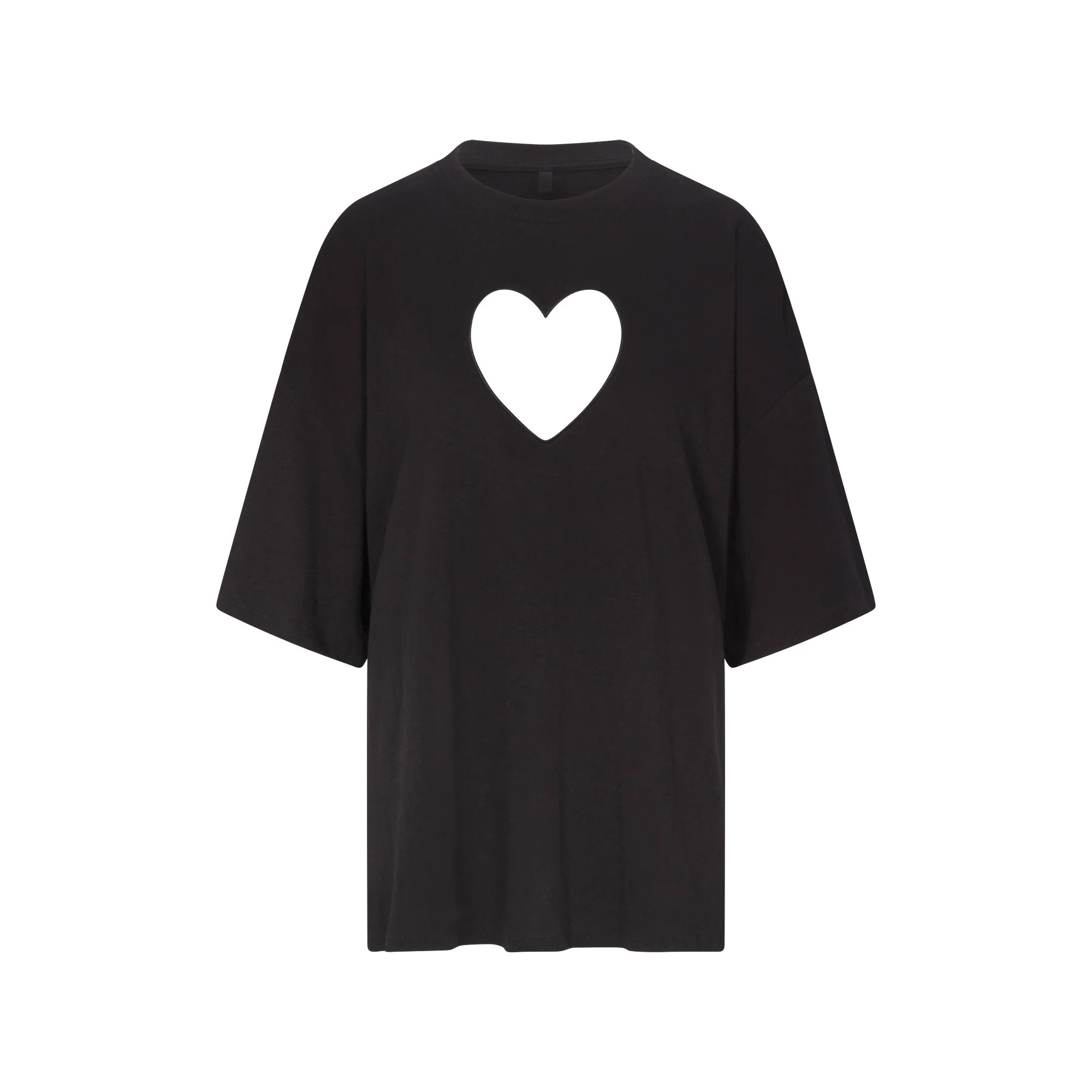 WORN IN JERSEY HEART OVERSIZED T-SHIRT | WASHED ONYX | SKIMS | SKIMS (US)