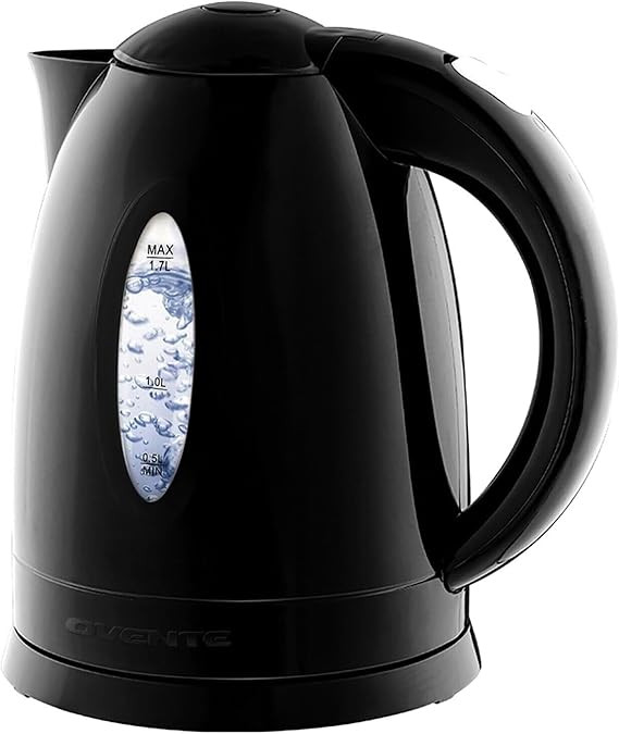 OVENTE Electric Kettle, 1.7L Fast Boiling Water Heater for Coffee or Tea, BPA Free with Water Lev... | Amazon (US)