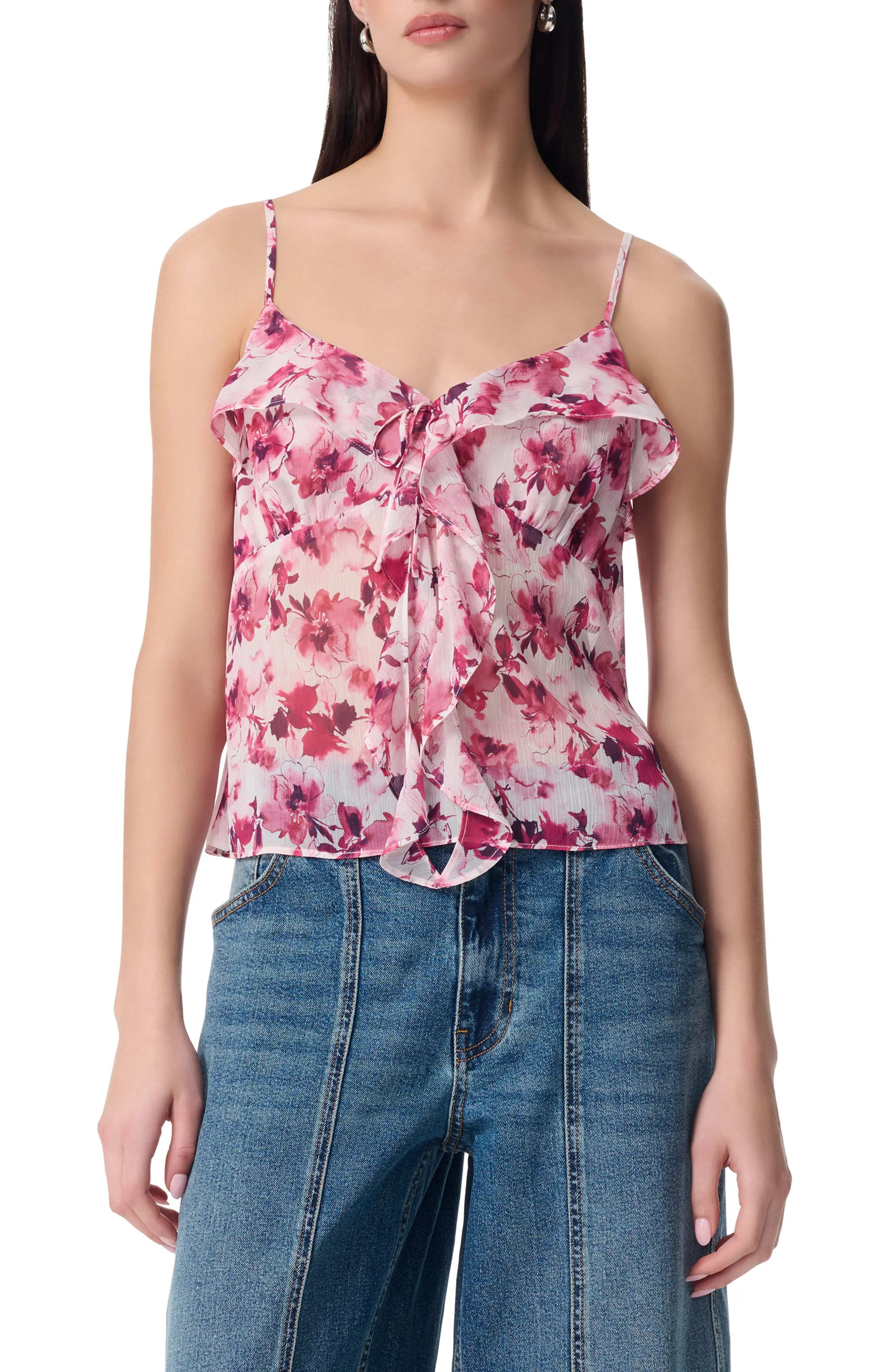 Justine Cascading Ruffle Chiffon Camisole (Women) | Nordstromrack | Nordstrom Rack