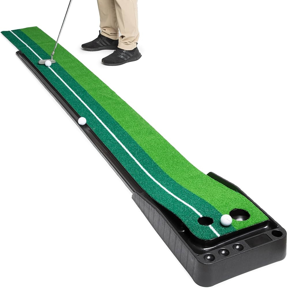 Abco Tech Indoor Golf Putting Green - Portable Mat with Auto Ball Return Function - Indoor Puttin... | Amazon (US)