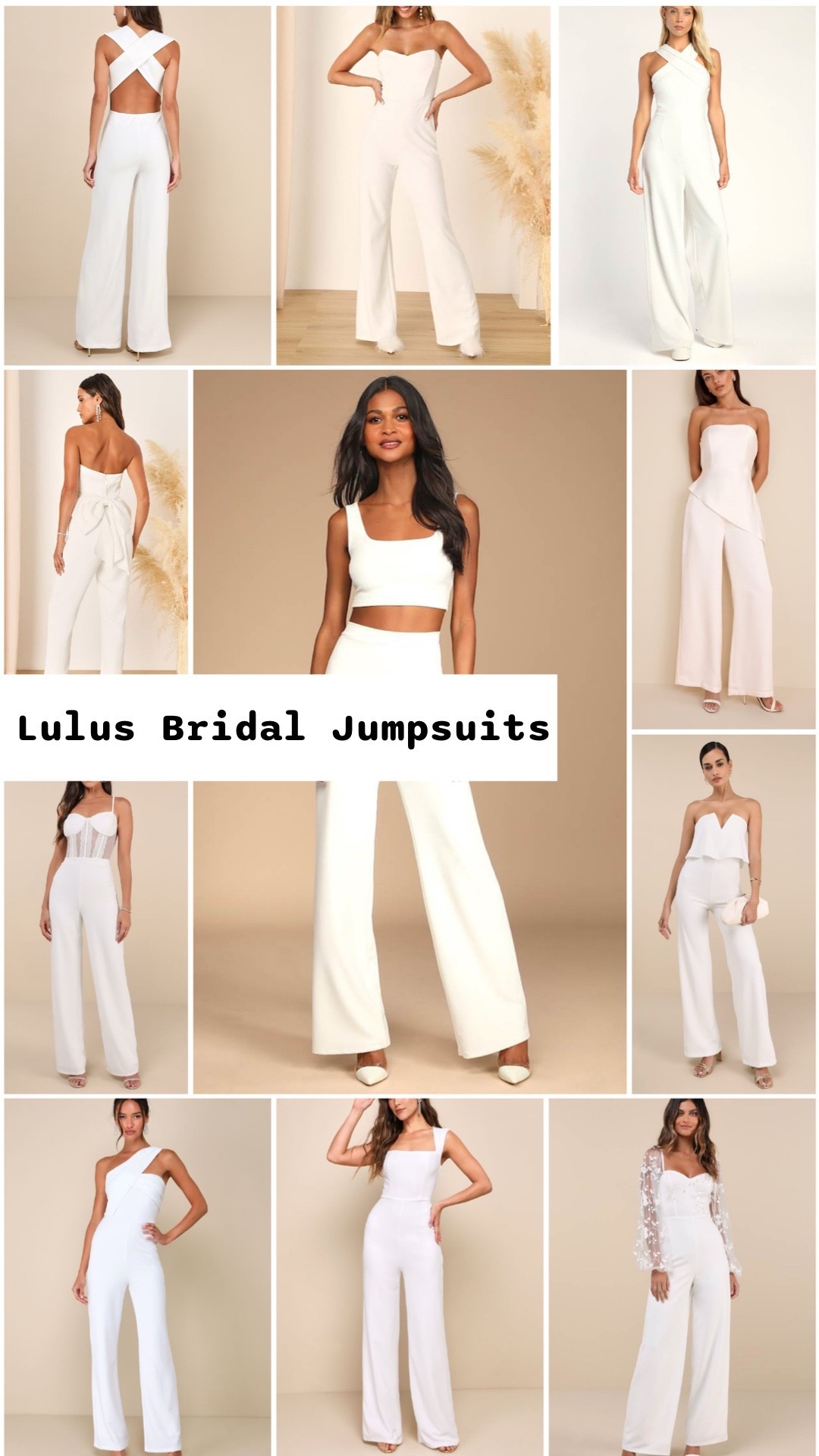 White wedding bridal jumpsuit options from Lulus.

Bachelorette party jumpsuit, bridal shower jumpsuit, fall  jumpsuit, summer jumpsuit. 

Engagement photo shoot jumpsuit, engagement party jumpsuit, rehearsal dinner jumpsuit, welcome dinner jumpsuit.

#LTKWedding #LTKSeasonal