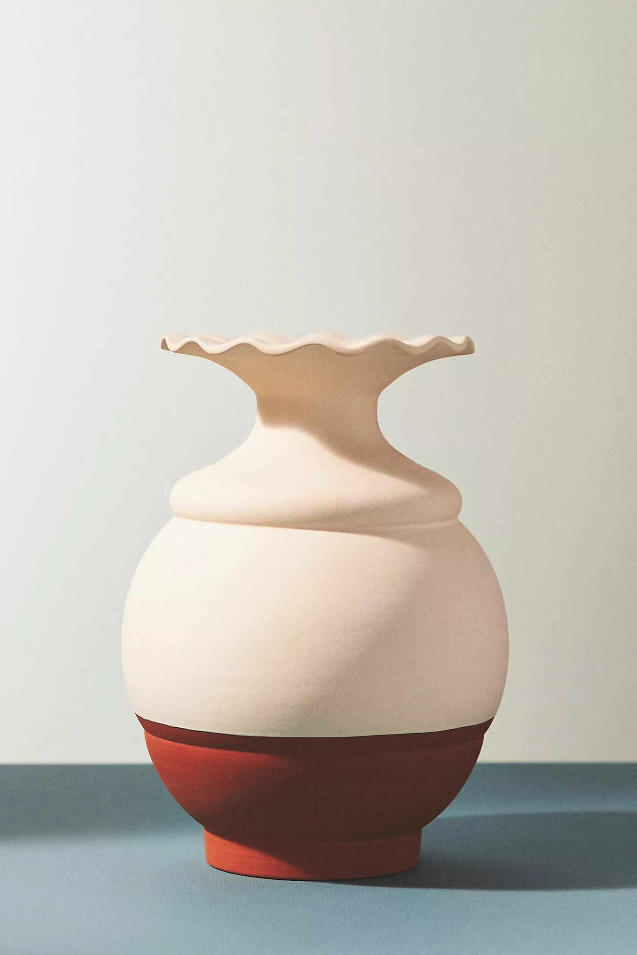 Petal Rim Colorblock Vase | Anthropologie (US)