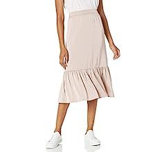 The Drop Women's Jerry Wide Hem Elastic Back Silky Stretch Pull-On Midi Skirt | Amazon (US)