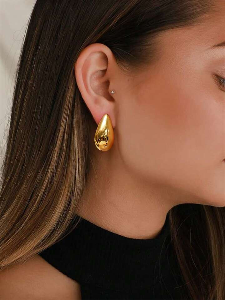 Minimalist Water-drop Earrings | SHEIN USA | SHEIN