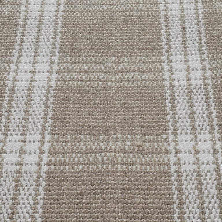 My Texas House Taupe Tanner Check Indoor/Outdoor Layering Rug, 38" x 58" | Walmart (US)