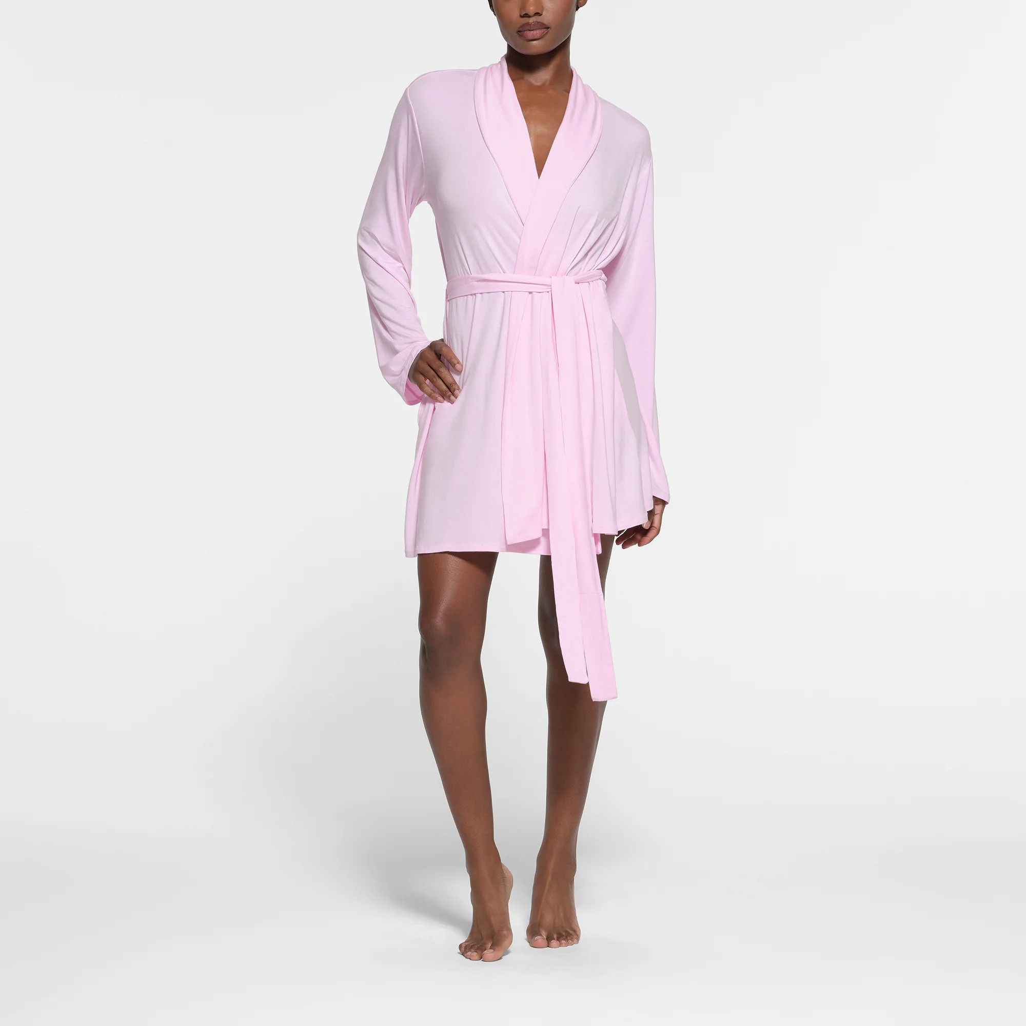 SKIMS Sleep Short Robe | Pink | Small | SKIMS (US)