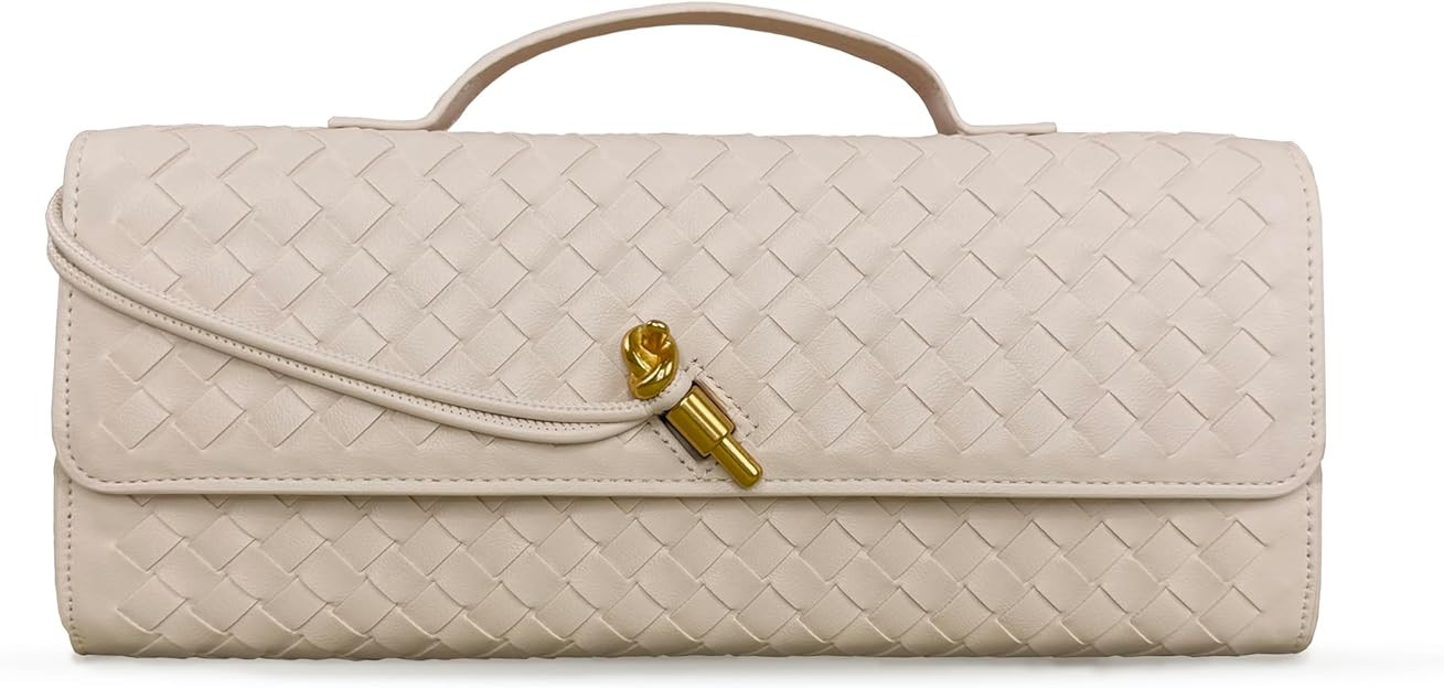 Evening Clutch Purses for Women Formal Handmade Woven Shoulder Handbag Fashion Crossbody Bags for... | Amazon (US)