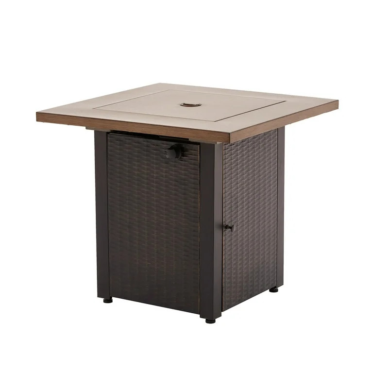 Mainstays Laurel 28" Outdoor Square Gas Fire Pit | Walmart (US)