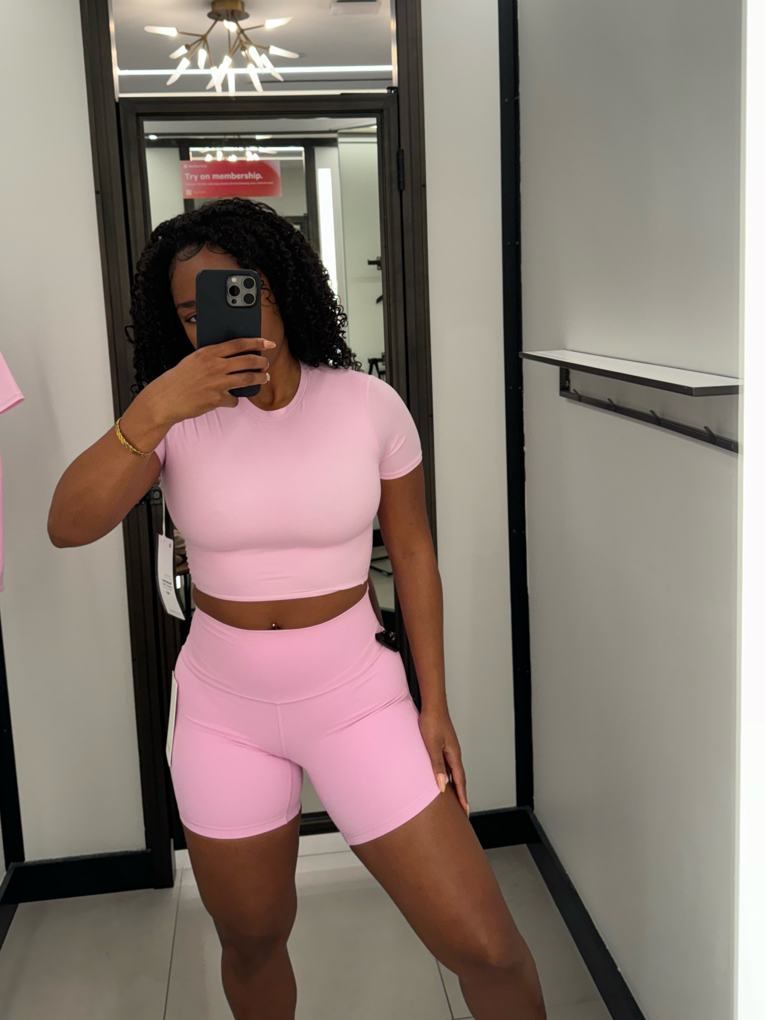 The cutest pink lululemon align outfit 🎀 I’m wearing a Medium in the top, & a size 4 in the shorts. 

#LTKFitness #LTKFindsUnder100