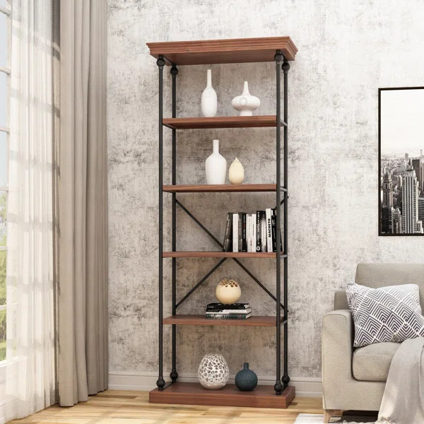 Dierdre 84.75'' H x 34'' W Etagere Bookcase | Wayfair North America