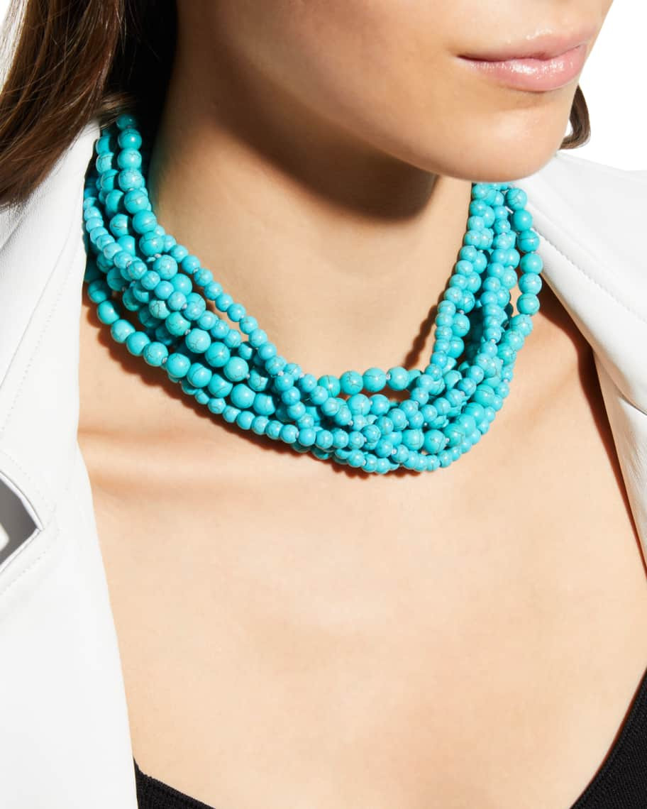 8-Row Turquoise Necklace | Neiman Marcus