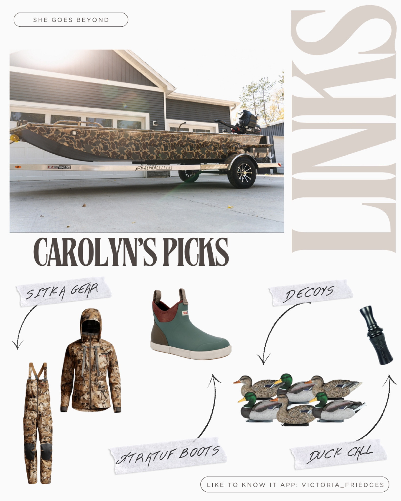 This week on She Goes Beyond podcast, I snagged all of Carolyn James’ favorites for waterfowl hunting! 

#LTKActive #LTKSeasonal #LTKMostLoved
