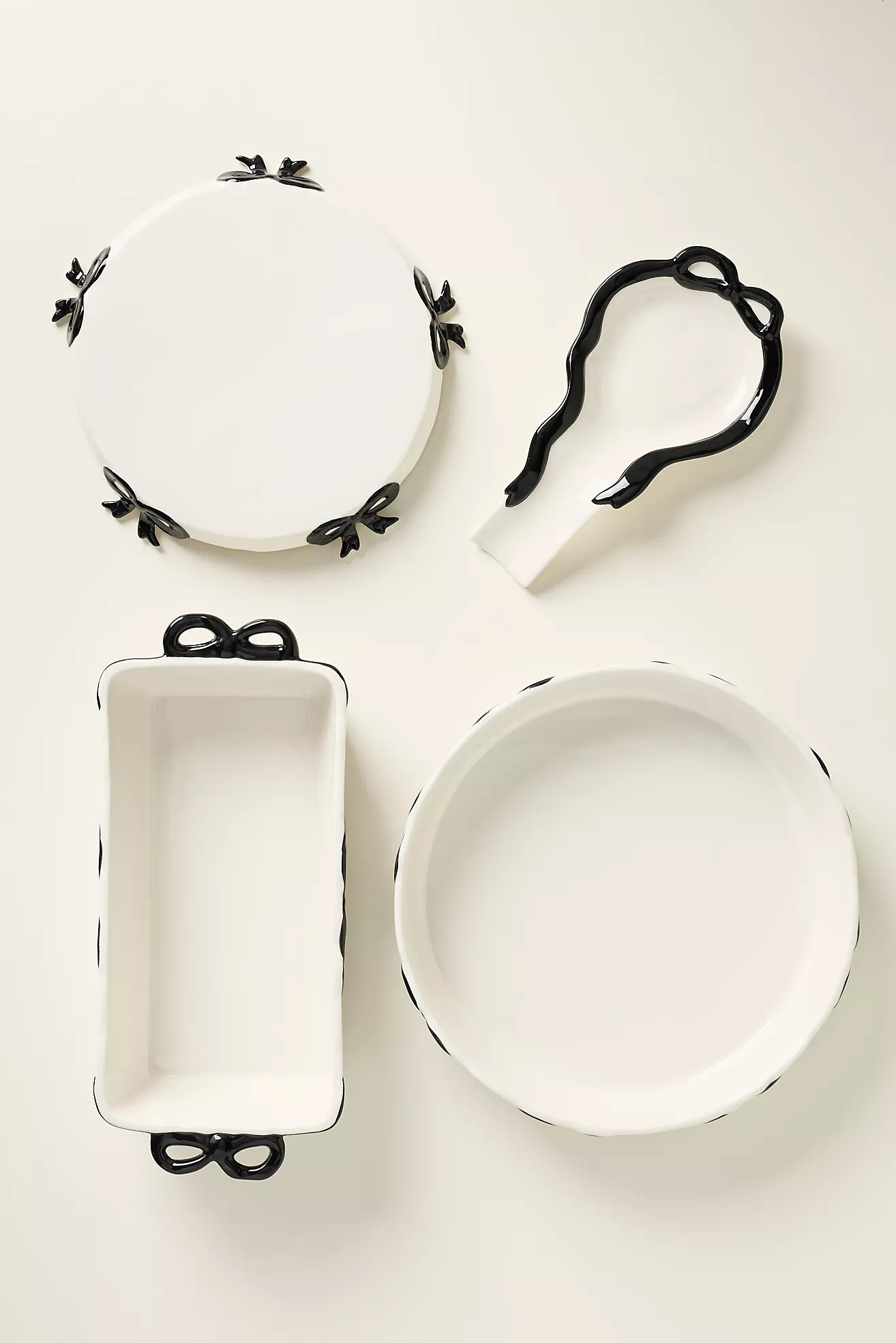 Benedita Bow Stoneware Loaf Pan | Anthropologie (US)