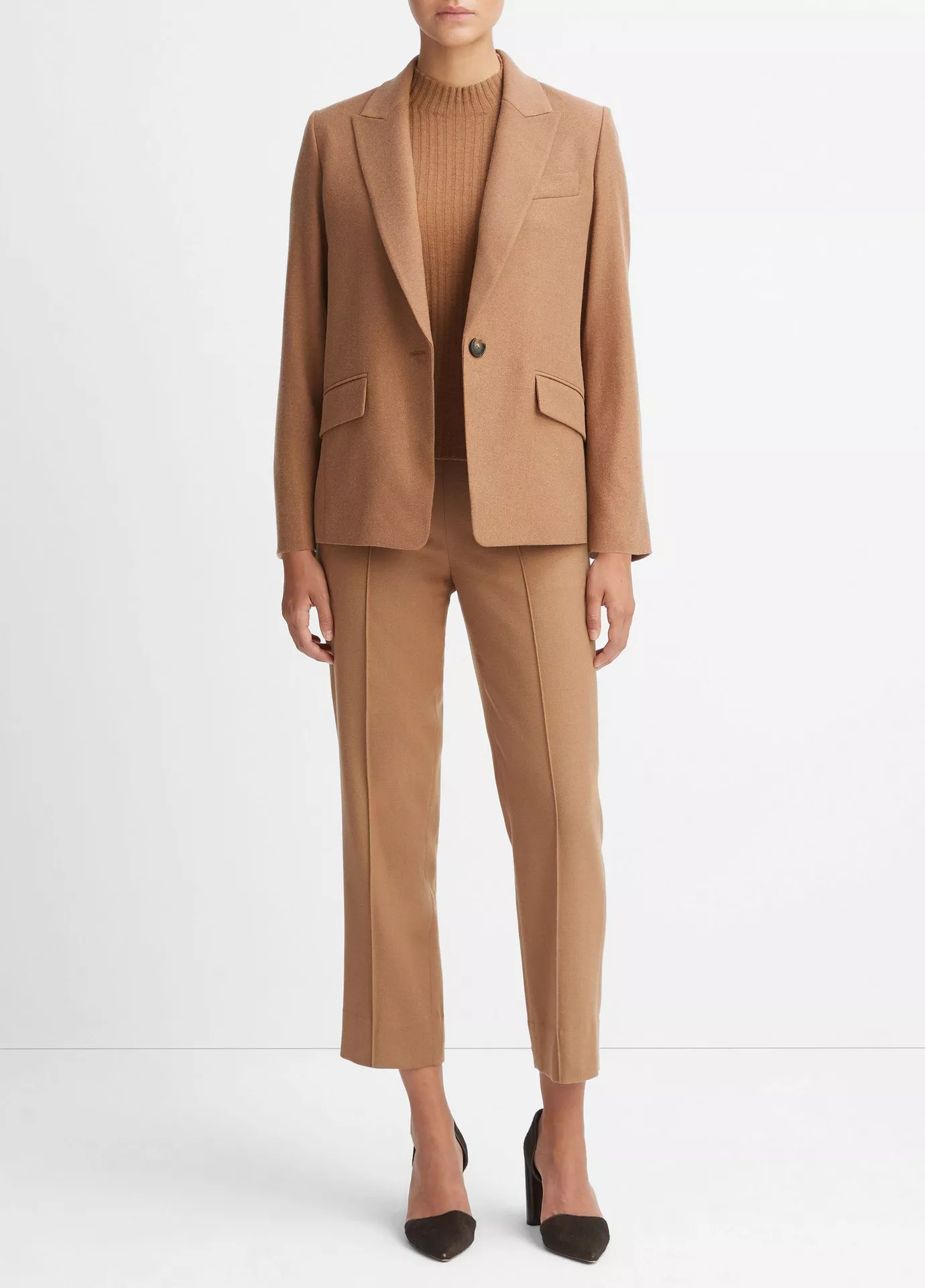 Brushed Wool-Blend Single-Breasted Blazer | Vince LLC