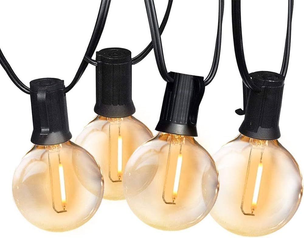 SUNTHIN G40 97ft Black Outdoor LED String Lights - Dimmable, Connectable, Waterproof, Shatter Res... | Amazon (US)