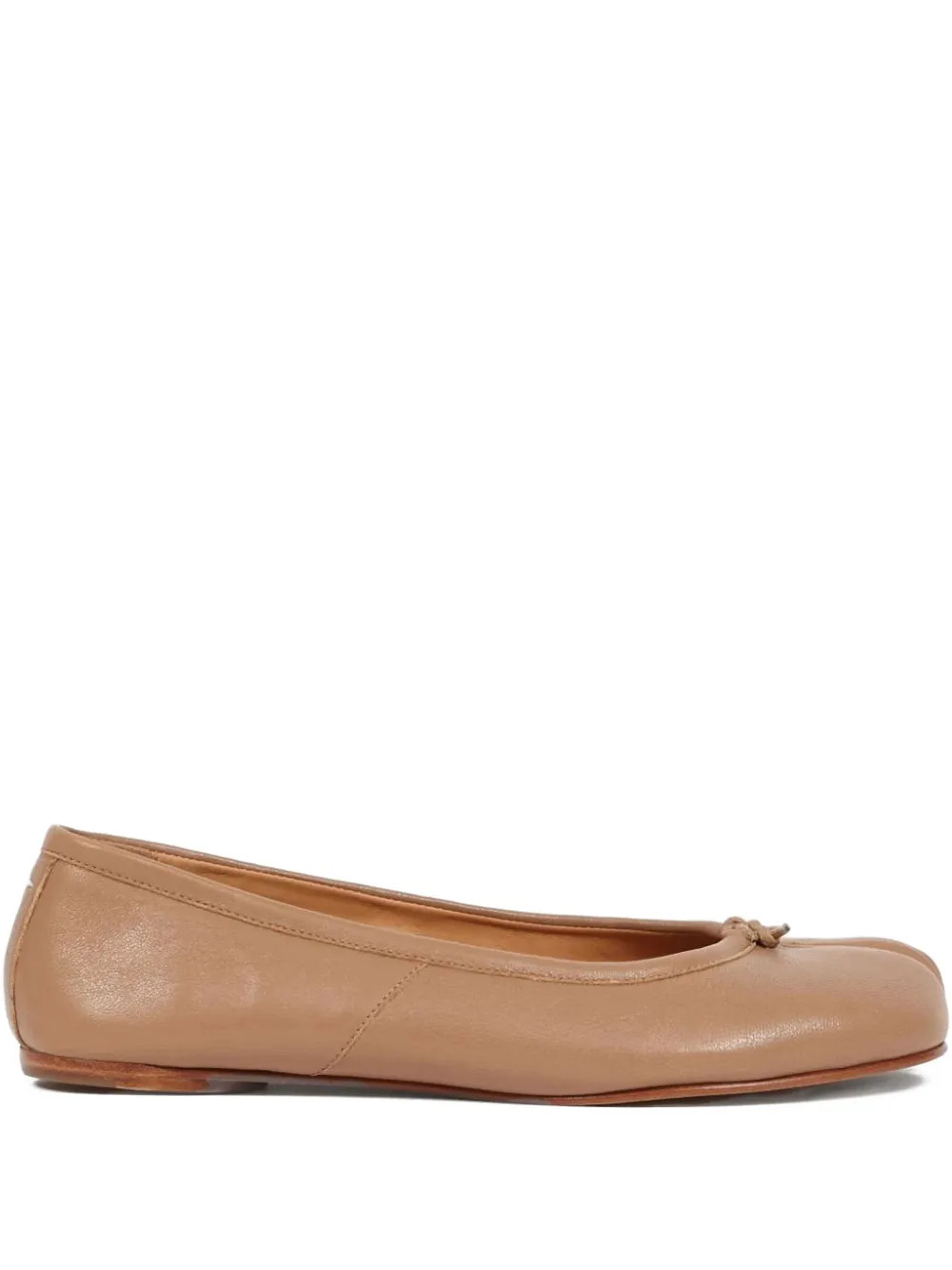 Maison Margiela Tabi Toe Calf Leather Ballet Flats | Neutrals | FARFETCH | Farfetch Global