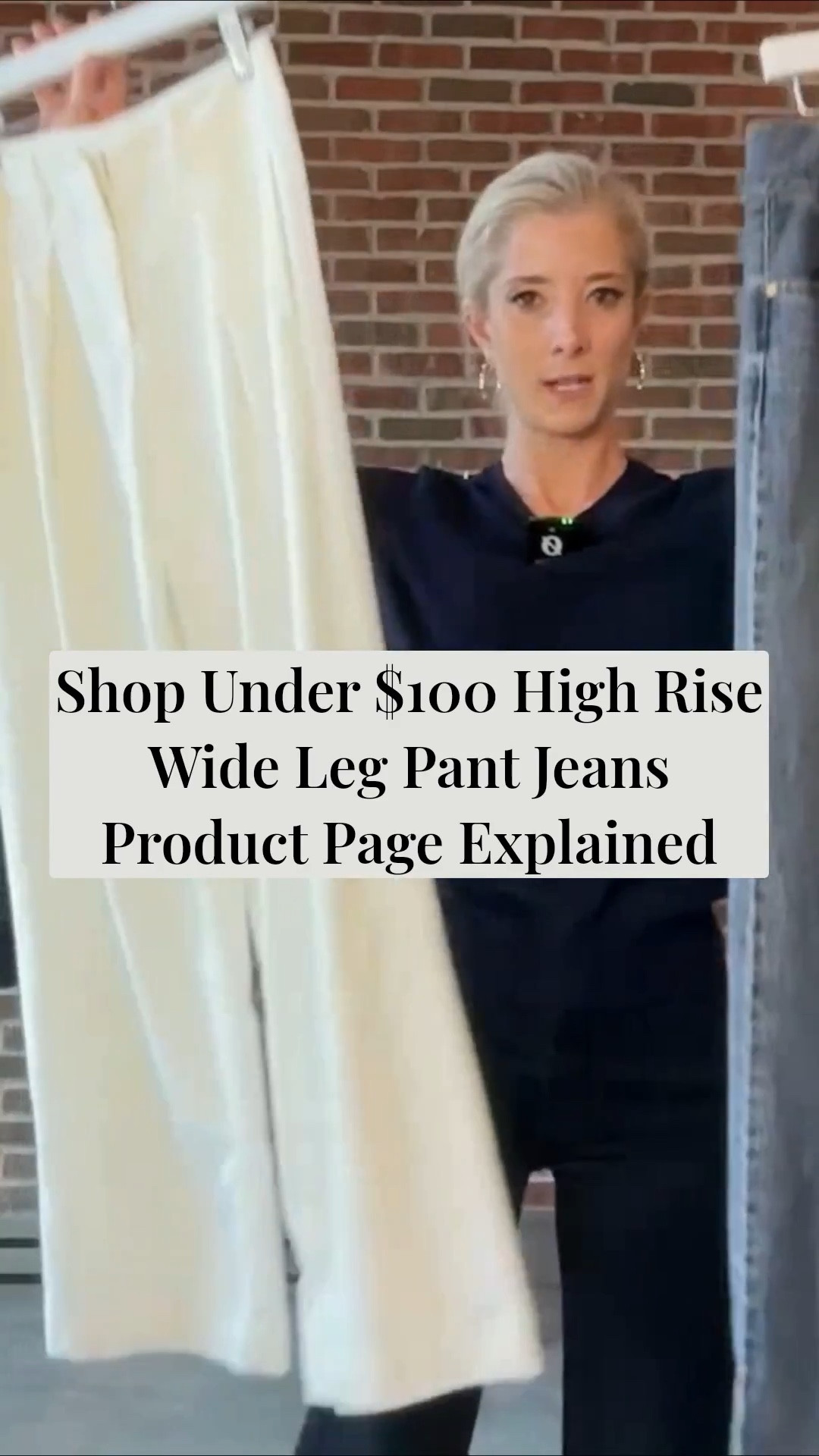 Shop Under $100 High Rise Wide Leg Pant Jeans- Product Page Explained! LTK petite size friendly jeans for spring LTK ootd and LTK grwm live on My Chic Style Live 

#LTKPetite #LTKootd #LTKgrwm