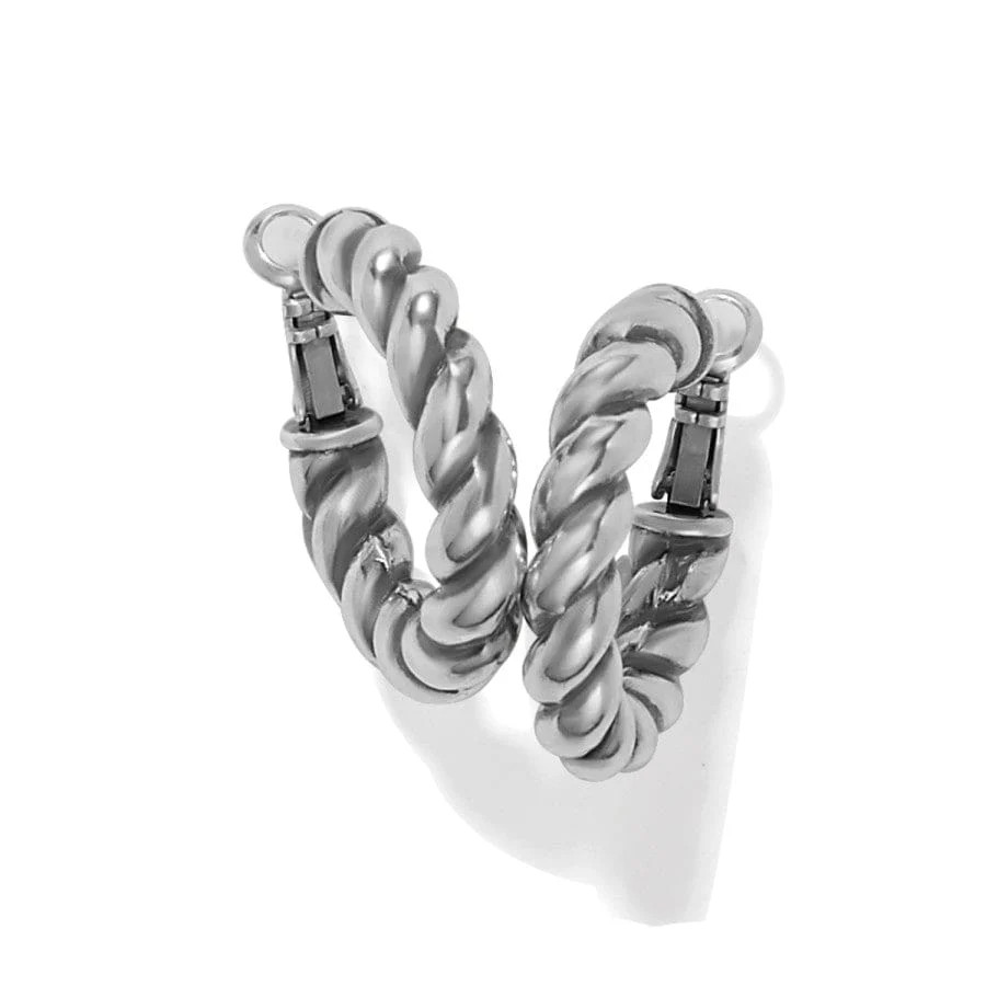 Interlok Twist Medium Leverback Hoop Earrings | Brighton