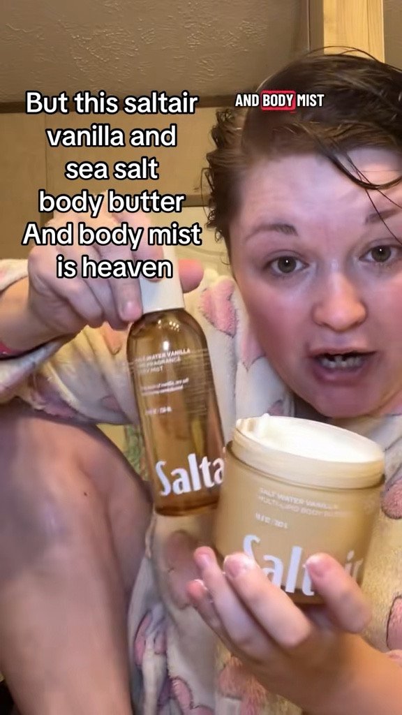 I’m NOT a fan of vanilla! BUT this saltair vanilla and sea salt body butter and mist is sooo good! 

#saltair #vanilla #seasaltandvanilla #saltairbodyduo #christmasgiftideas #blackfridaydeals 

#LTKselfcare #LTKBeauty #LTKgrwm