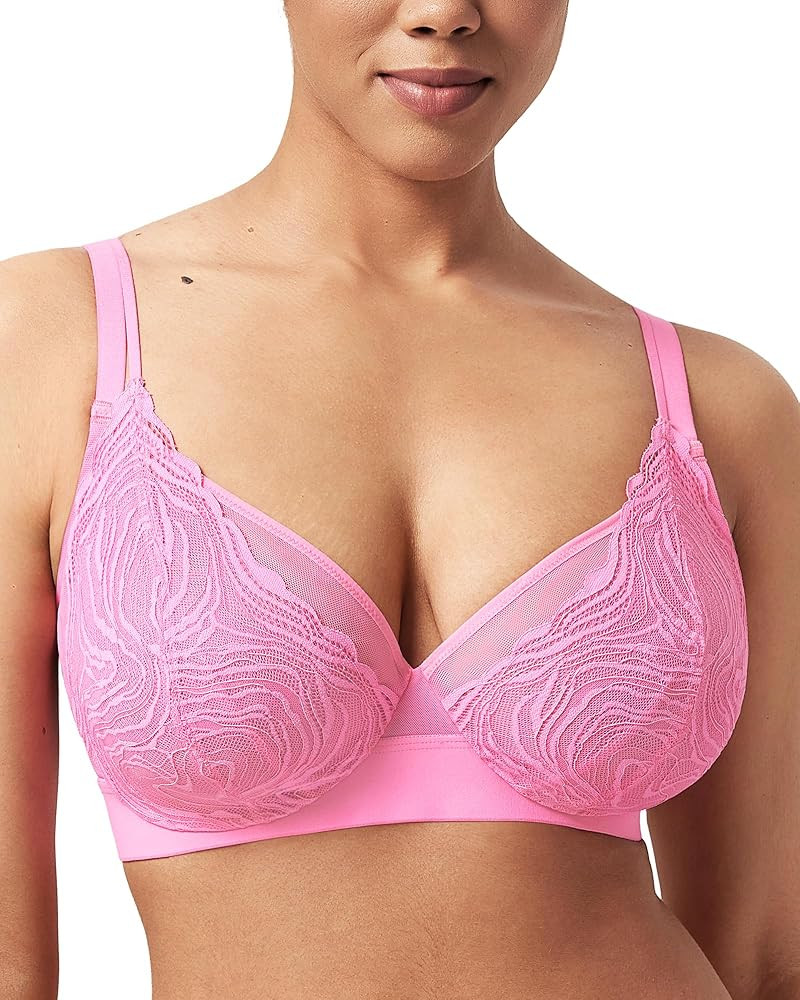 HSIA Minimizer Bras for Women Full Coverage Lace Plus Size Underwire Unlined Mesh Bra for Big Bus... | Amazon (US)