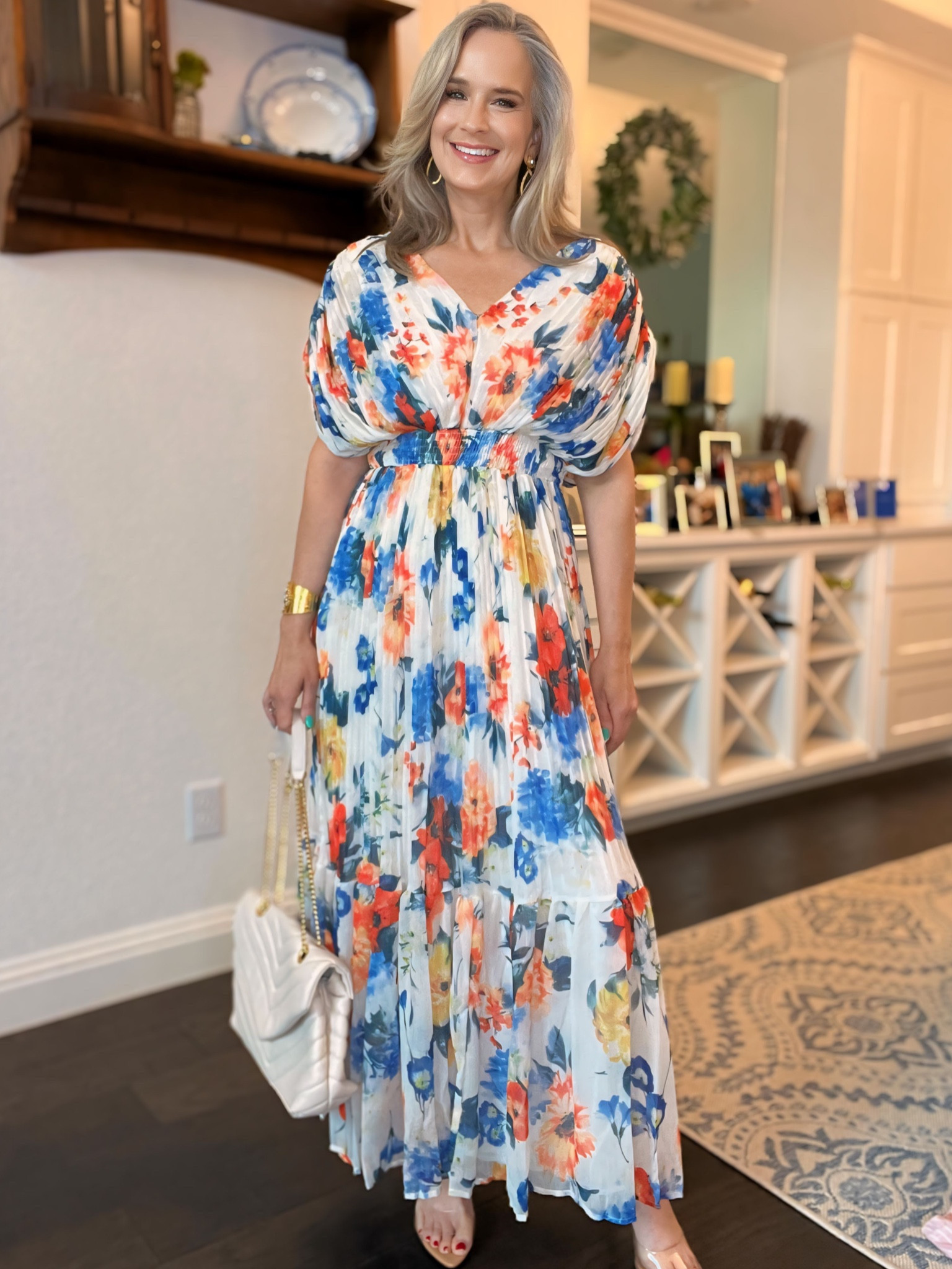 Summer wedding guest inspo
Wearing a small

Wedding guest, maxi dress, floral, v neck, dolman sleeve, quilted bag, sandals, summer, church, shower, event
Over 40 fashion/ affordable style / elevated chic / effortless style / wedding fashion / midlife style / casual chic / style over 50/ 


#LTKWedding #LTKFindsUnder50 #LTKOver40