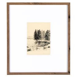 Serene I Illustration - 24.5x21.5 | Kathy Kuo Home