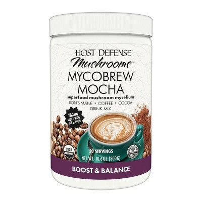 Host Defense MycoBrew Mocha - Mocha Drink Mix - 10.5 oz (20 Servings) | Target
