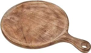 Round Wood Chopping Cutting Board with Handle Kitchen for Fruits Vegetables Meat by Godinger | Amazon (US)