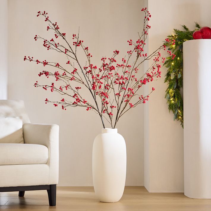 Faux Red Berry Branch | West Elm (US)