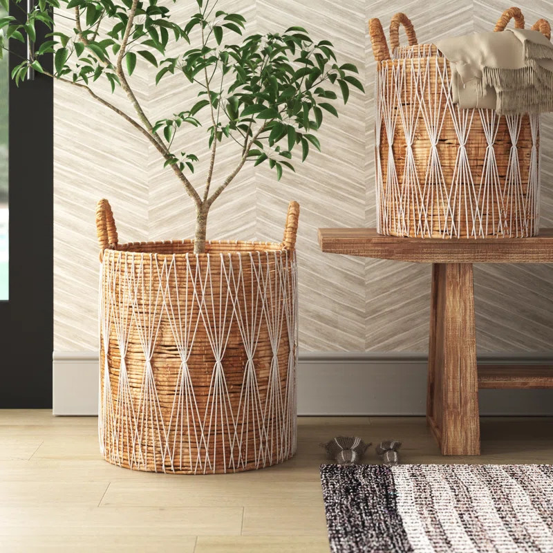 Banana Leaf 3 Piece Wicker Basket Set | Wayfair North America