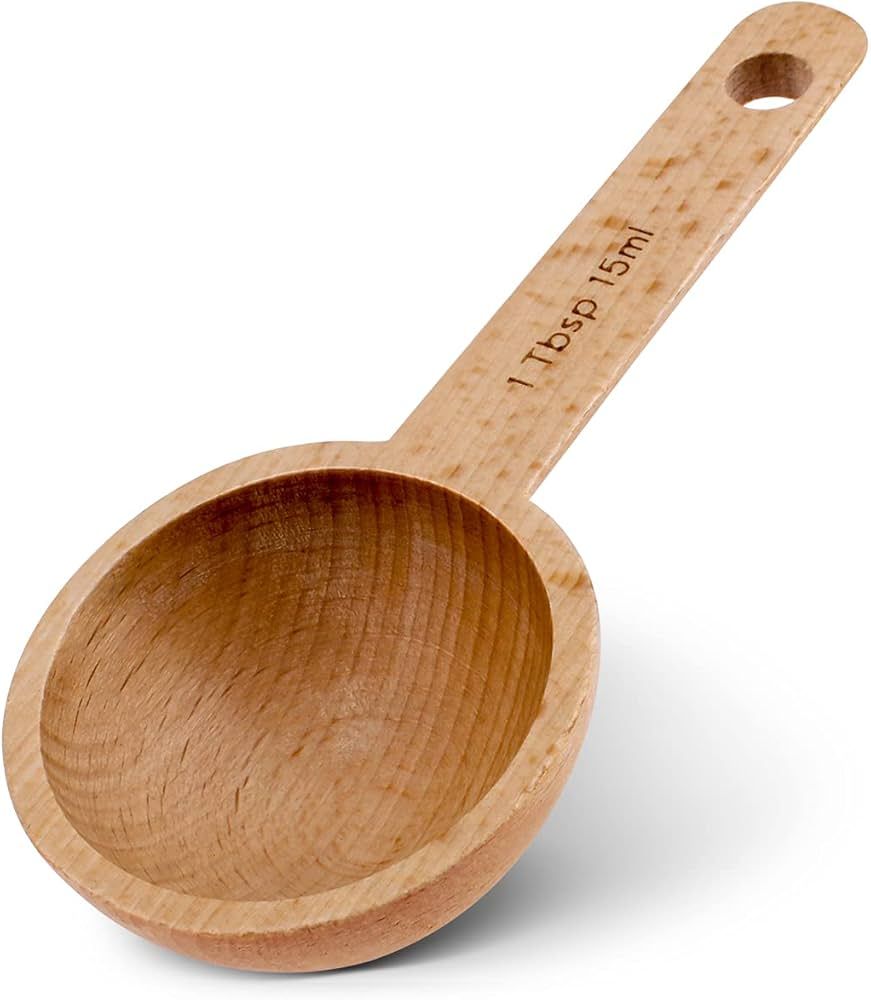 Wooden Coffee Spoon in Beech, Houdian Coffee Scoop Measuring for Coffee Beans, Whole Beans Ground... | Amazon (US)