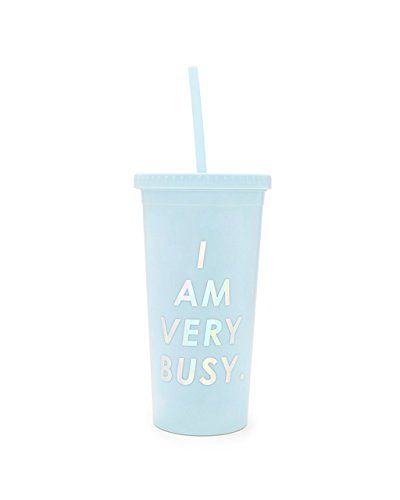 ban.do Sip with Straw I Am Very Busy Tumbler, Multicolor | Amazon (US)