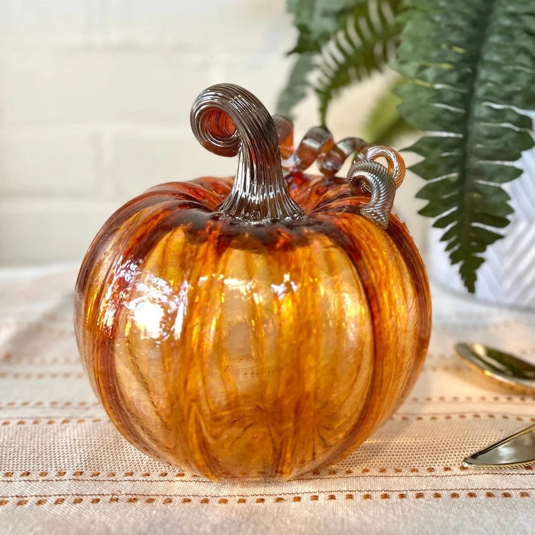 Harvest Glass Pumpkin Luke Adams - Etsy | Etsy (US)