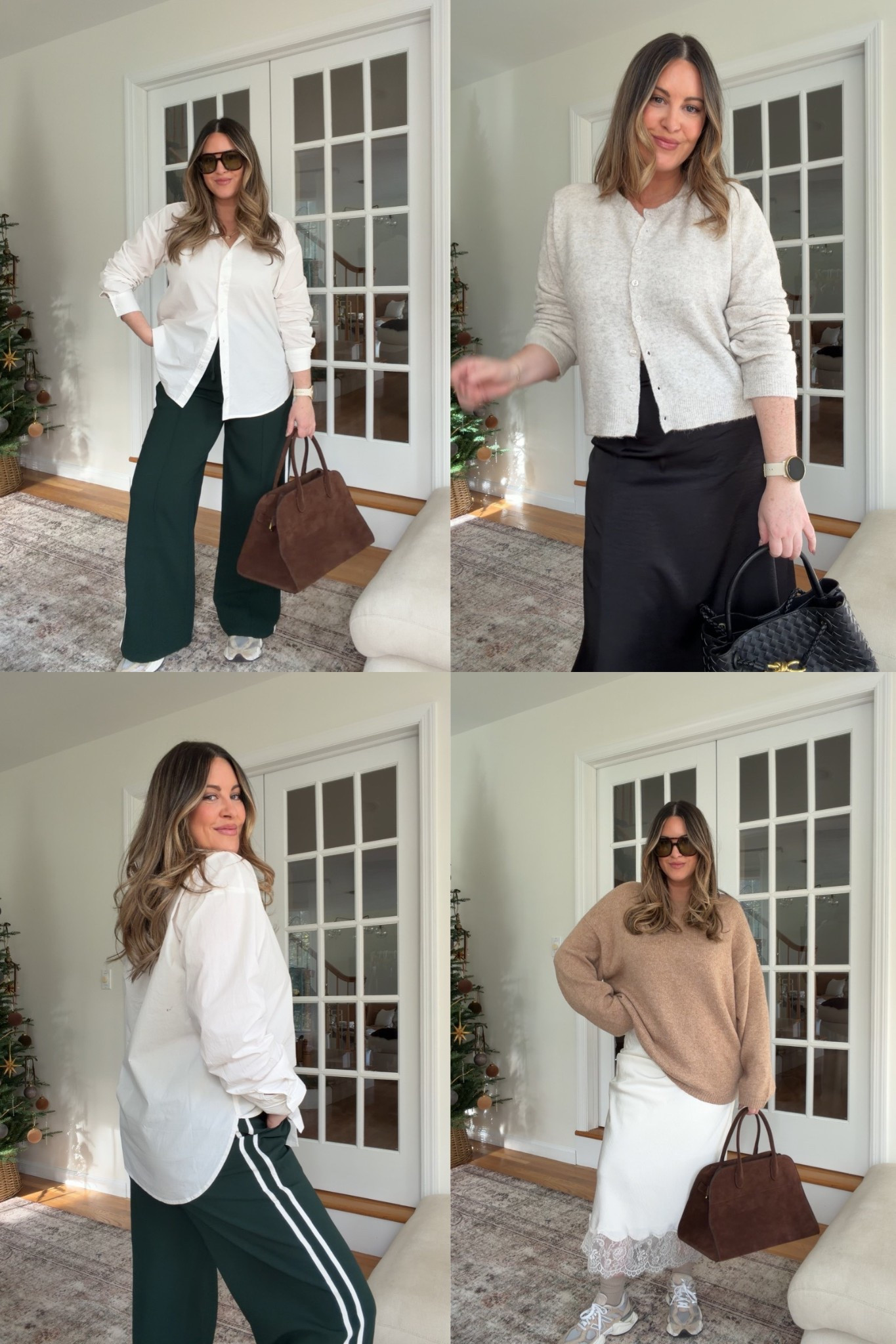 Cozy elevated outfits I put together from @zsupply. Perfect for holiday season into Winter! | Sized up to L in all sweaters for oversized (not necessary, just preference!), M in skirts, L in pants, M in coat. 

winter outfits, holiday outfits, cozy outfits, midi skirt outfit, cardigan outfit, oversized sweater, track pants, winter ootd

#LTKHoliday #LTKootd