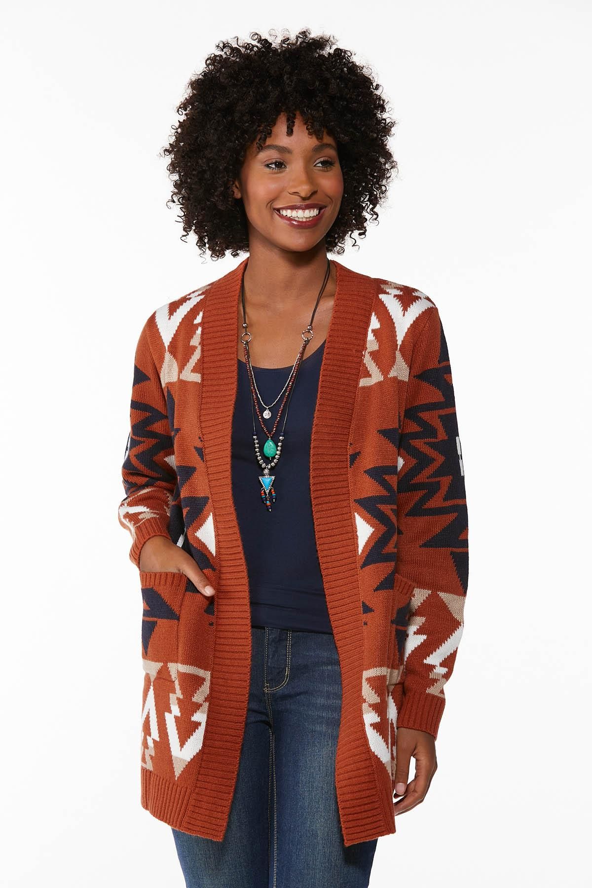 Aztec Cardigan Sweater | Cato Fashions