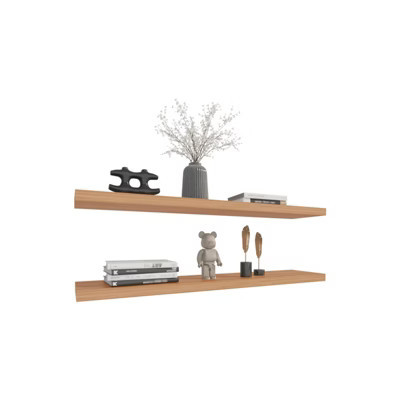 SEVOBAL Utility Storage Shelves Floating Shelf Set of Two Modern Space Saving Design for Living Room, Beige, 9.8"*47.3"*1.5" | Target