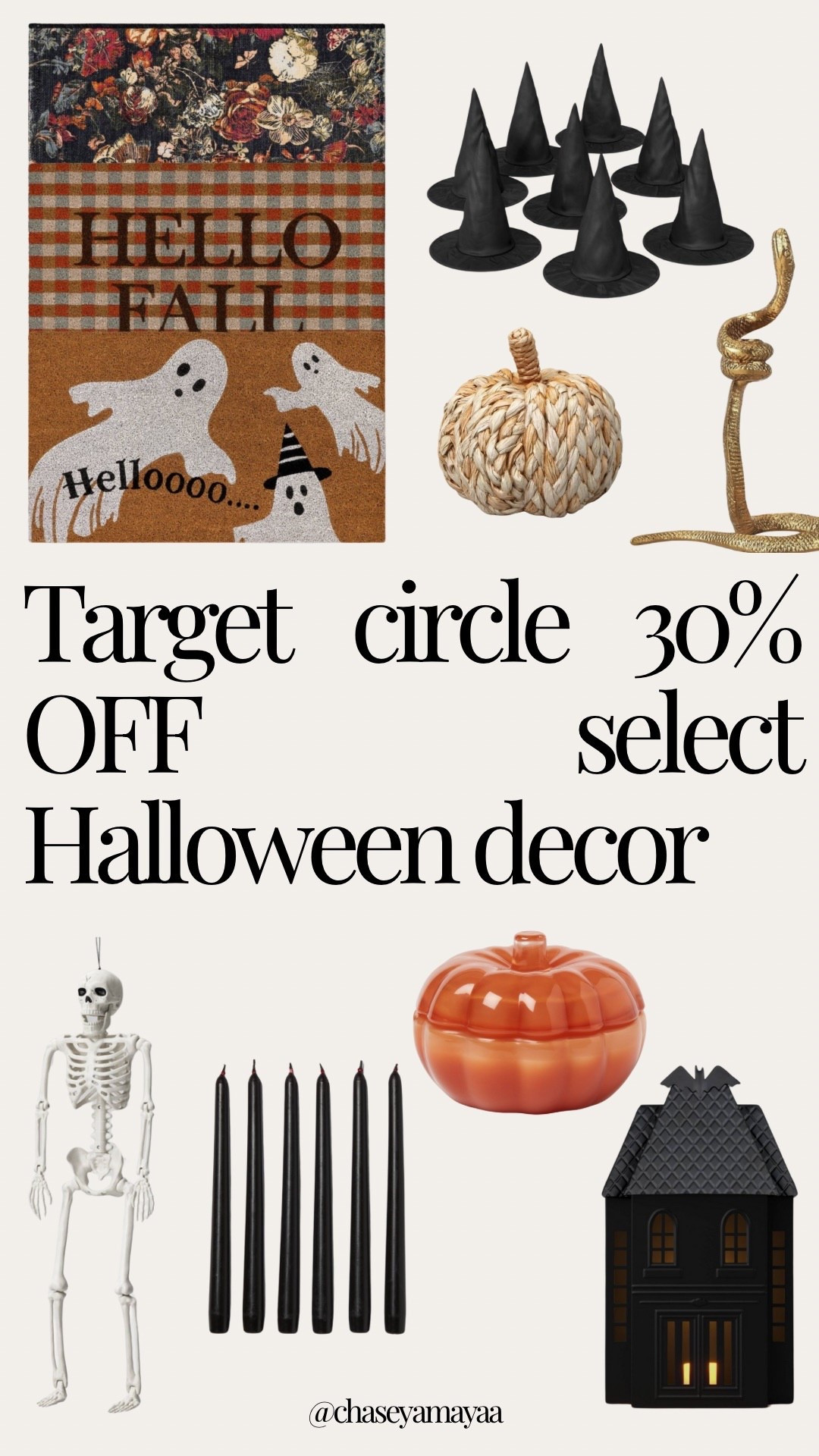 Deal alert!! Target circle has 30% off select Halloween decor and lighting! My favorite little pumpkin candles are as low at $3.50 and door mats are only $9.10! Which item are you getting? 

#LTKHome #LTKHalloween #LTKSaleAlert