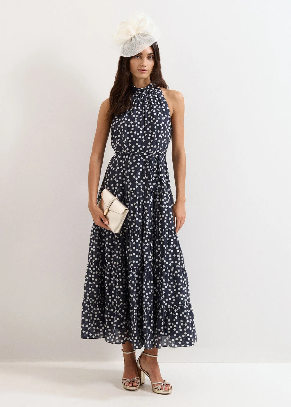 Nita Navy Spot Maxi | Phase Eight UK | | Phase Eight