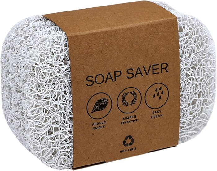 Snowkingdom 8 Pack White Soap Saver Holder for Bar Soap Draining Lift Pad 2.9" x 4.5" PVC Non-BPA... | Amazon (US)