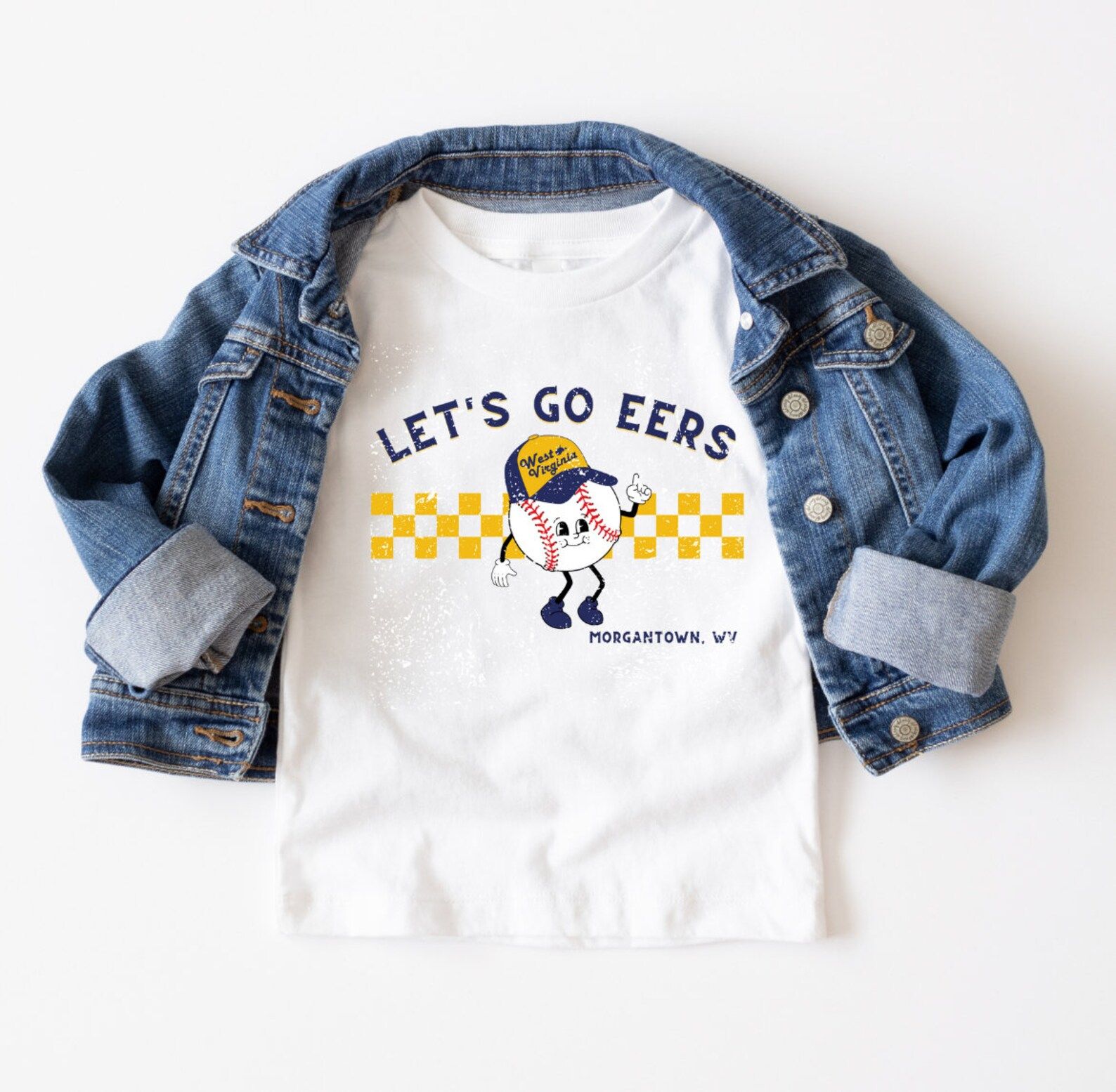 Retro Toddler West Virginia Baseball Tshirt - Etsy | Etsy (US)