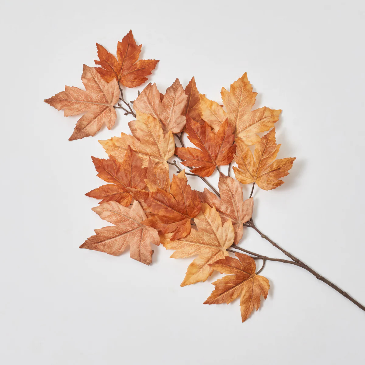 Cream or Brown Two-Tone Maple Leaf  Fall Foliage Branch Spray - 35" | Darby Creek Trading