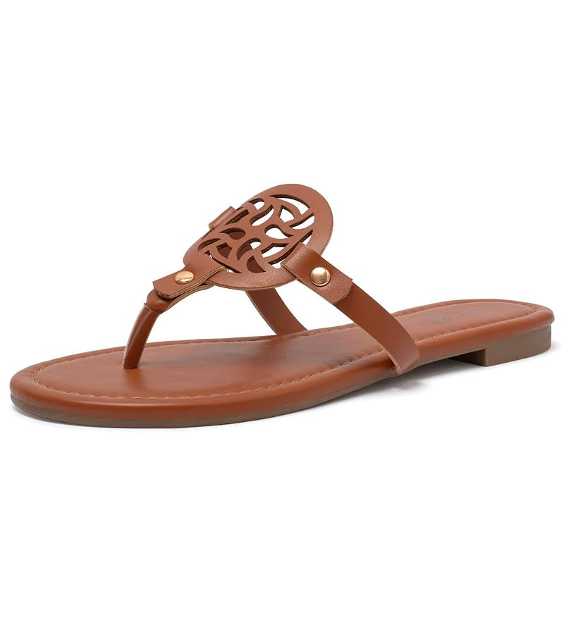 katliu Women's Flat Sandals Flip Flop Sandals Comfortable Dressy Thong Sandals | Amazon (US)