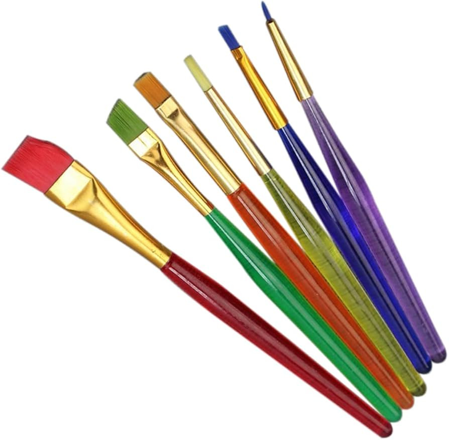 Gadpiparty 6pcs Brush Set Cake Icing Decor Painting Fondant Tool Boys and Girls Cake Decorations | Amazon (US)