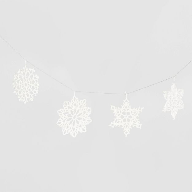 72" Fabric Snowflake Garland White - Wondershop™ | Target